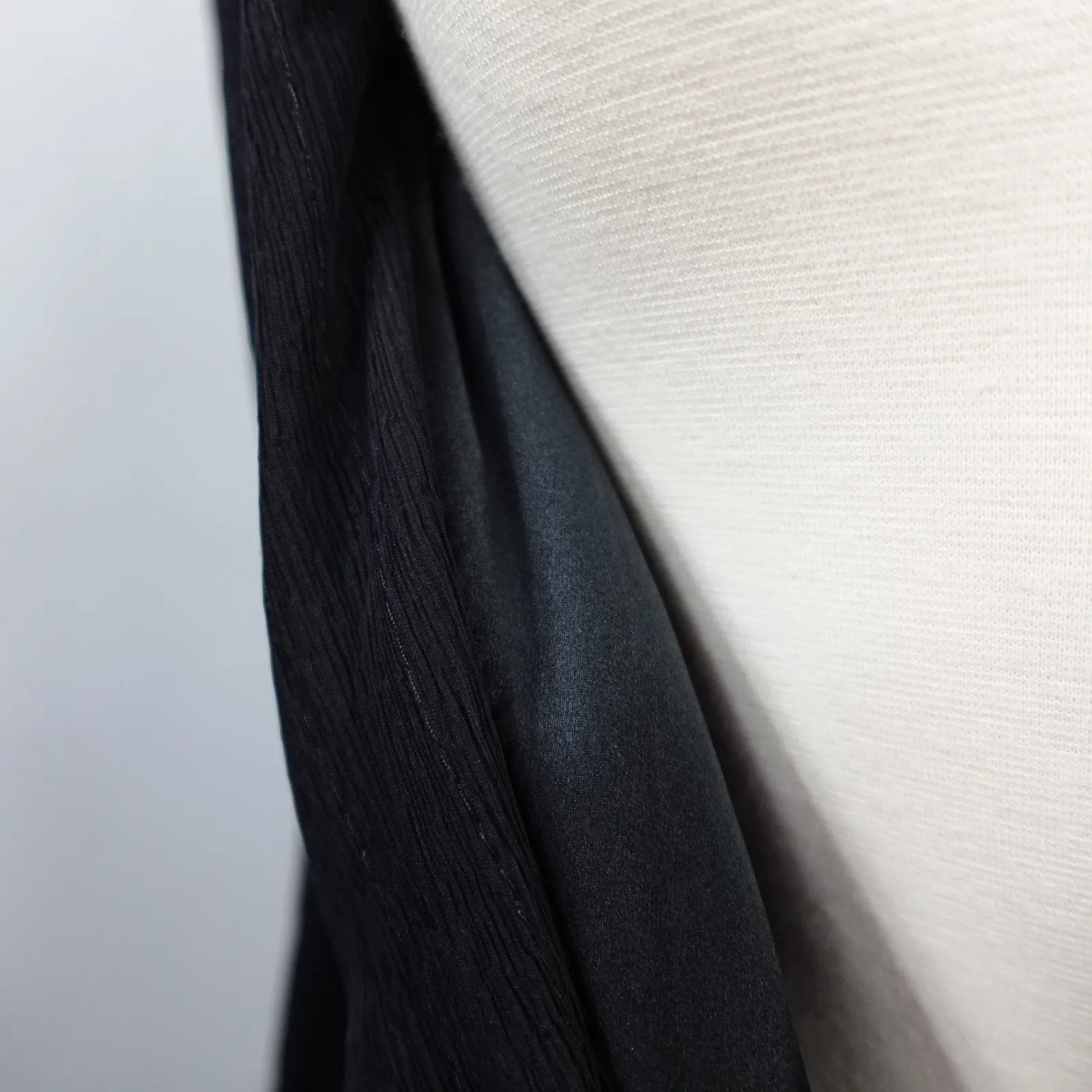 Kiss of the Wolf Black Duster Coat Long Trench Cape Art to Wear Painted Silk XS - Image 7