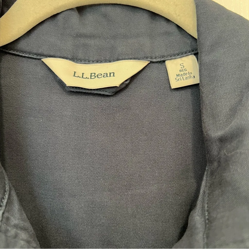 L.L. Bean Classic Utility Jacket Navy Blue Zip Snap Womens Small Barn Chore Work - Image 6