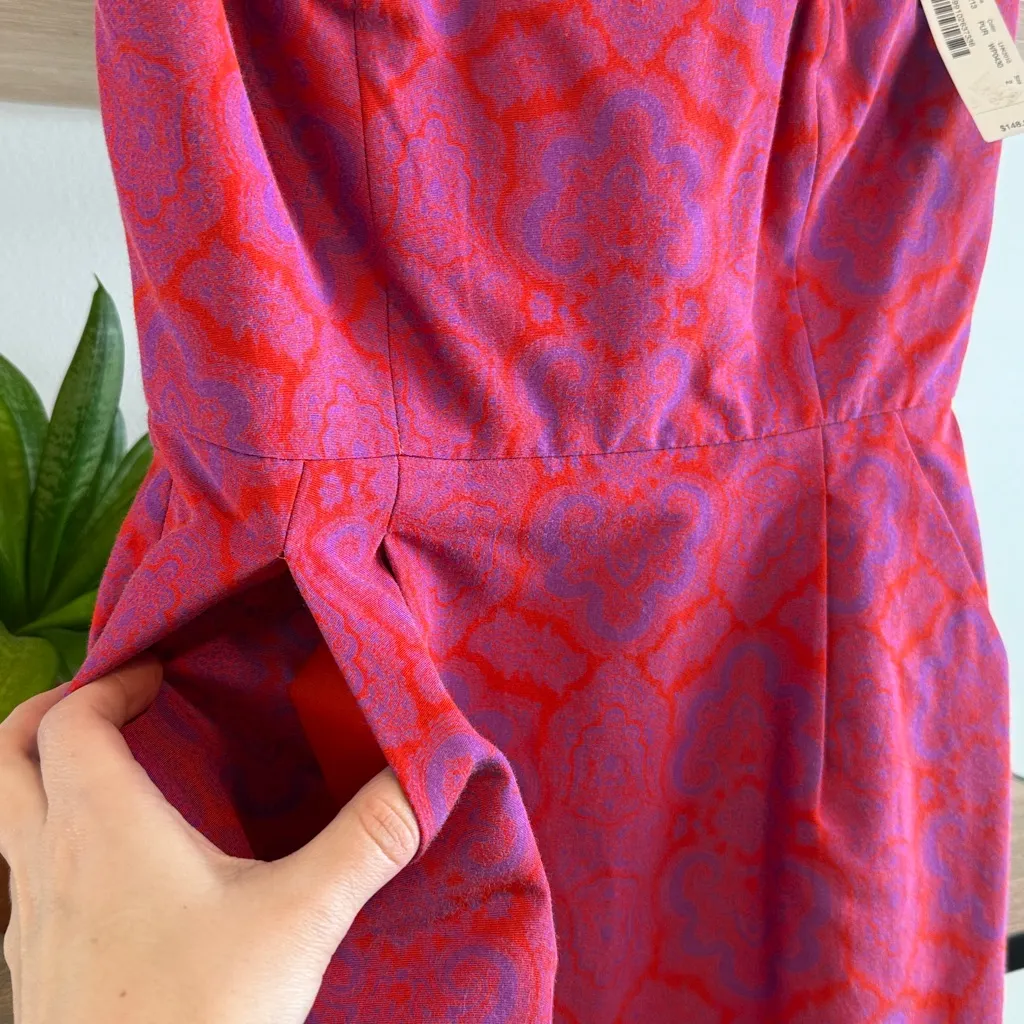 NWT J. Crew Ella Silk Strapless Medallion Paisley Print Dress, 2 - Image 5