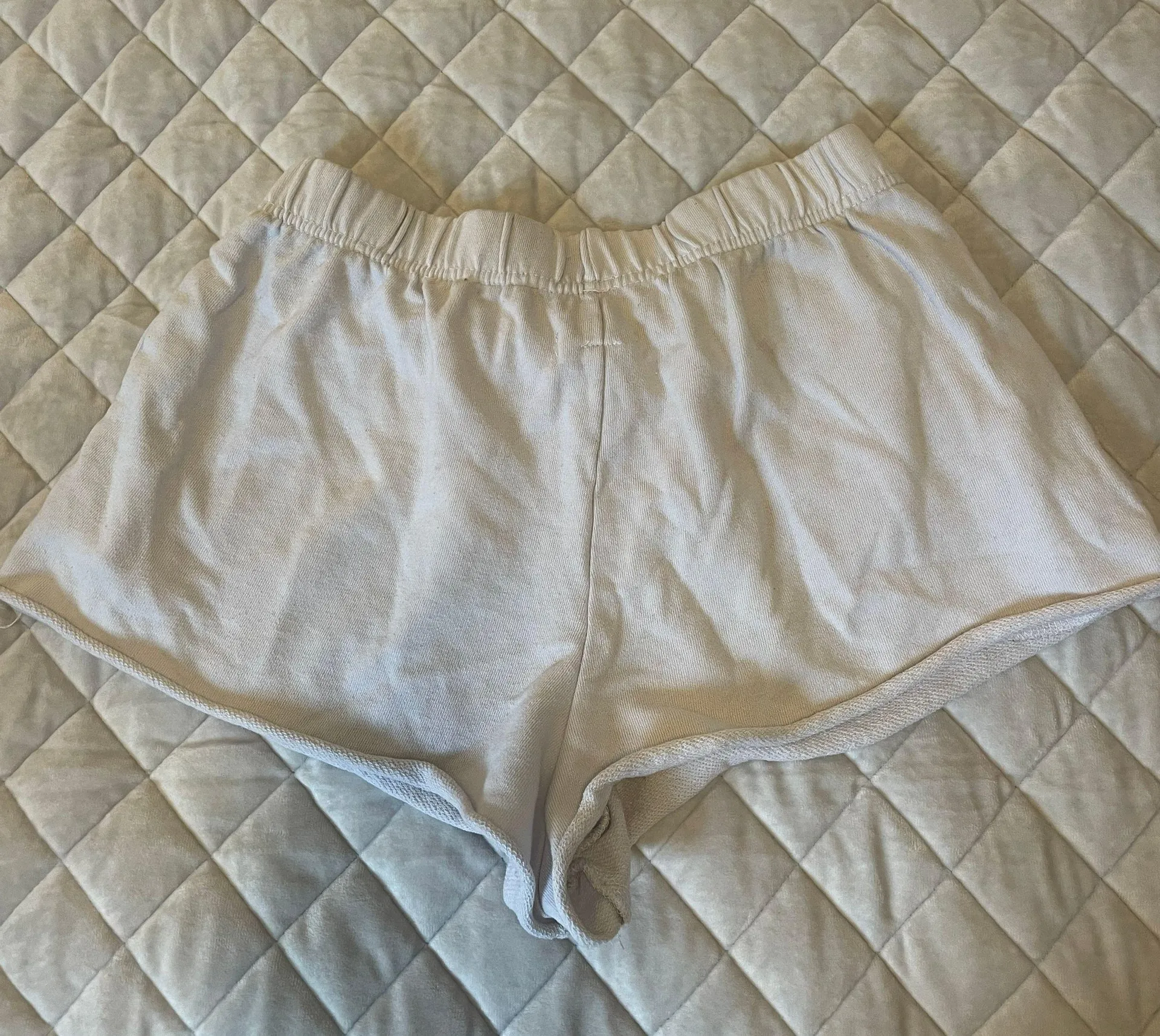 White  Sweat Shorts - Image 2