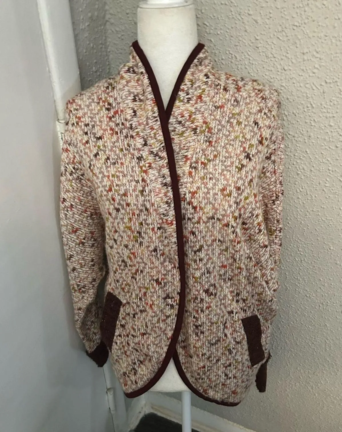 Lucca Couture High Low Button Front Sweater M Academia Preppy Grandmacore Cozy - Image 3