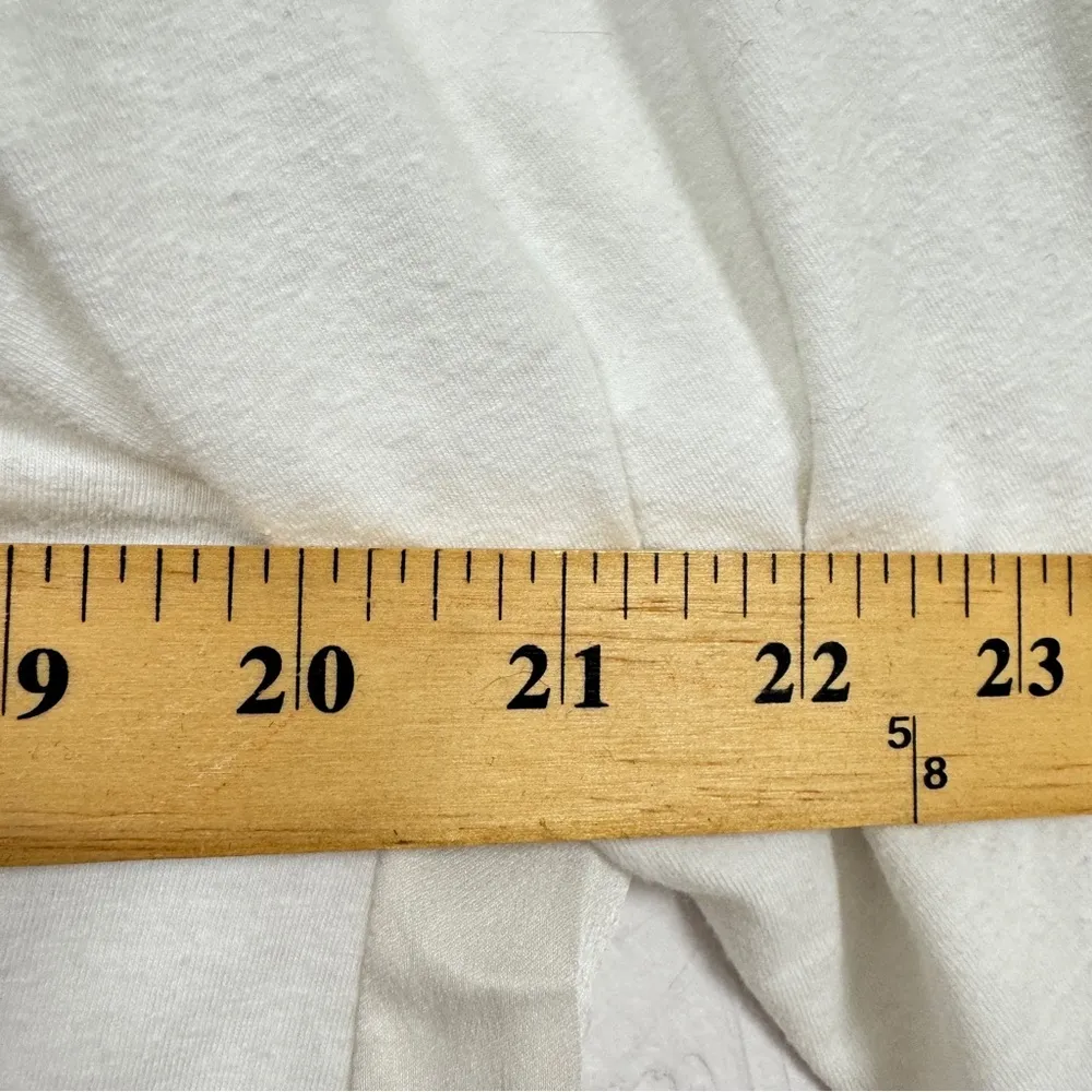 Kes White Linen Silk Short Sleeve Tee Shirt Womens S Lagenlook Closet Staple Top - Image 6