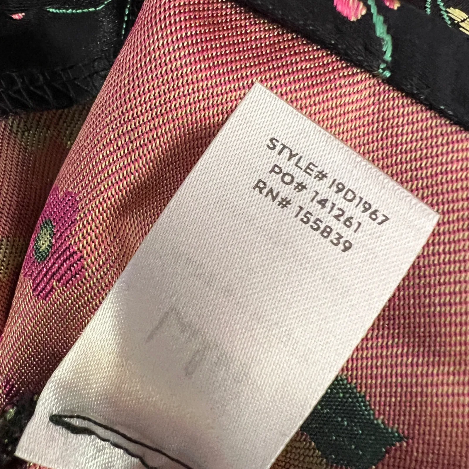 Lulus Black Floral Strapless Midi Dress Slit Evening Party Formal Size Large New - Image 8