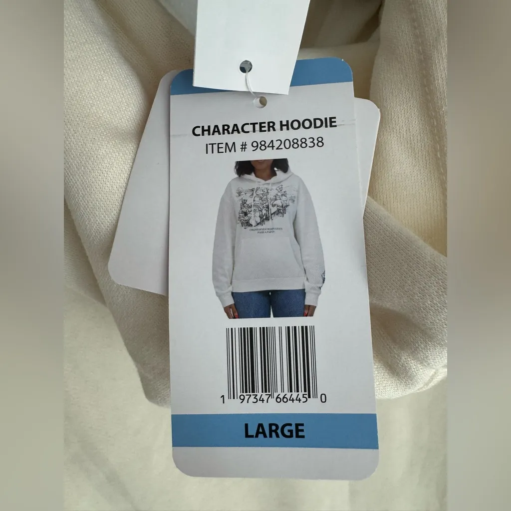 NWT Disney Winnie The Pooh Party Off White Hoodies - Image 6