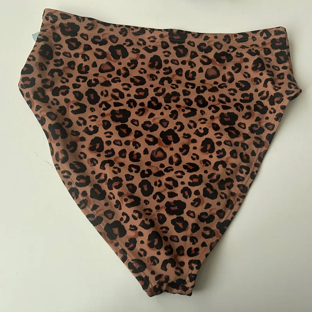 Shade & Shore Women's Animal Print High Waist Cheeky Bikini Bottom - Small - Image 2