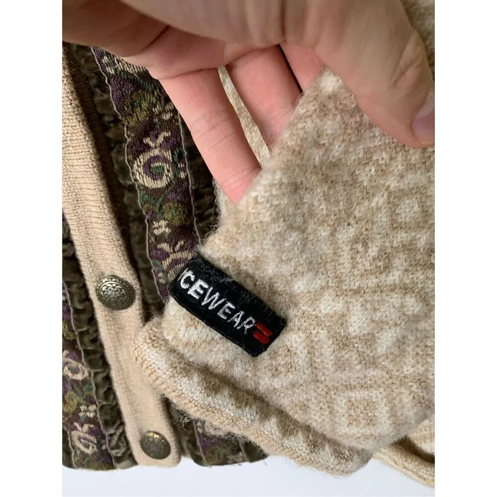 ICEWEAR 100% pure new wool sweater cardigan nordic icelandic women's size XL - Image 5