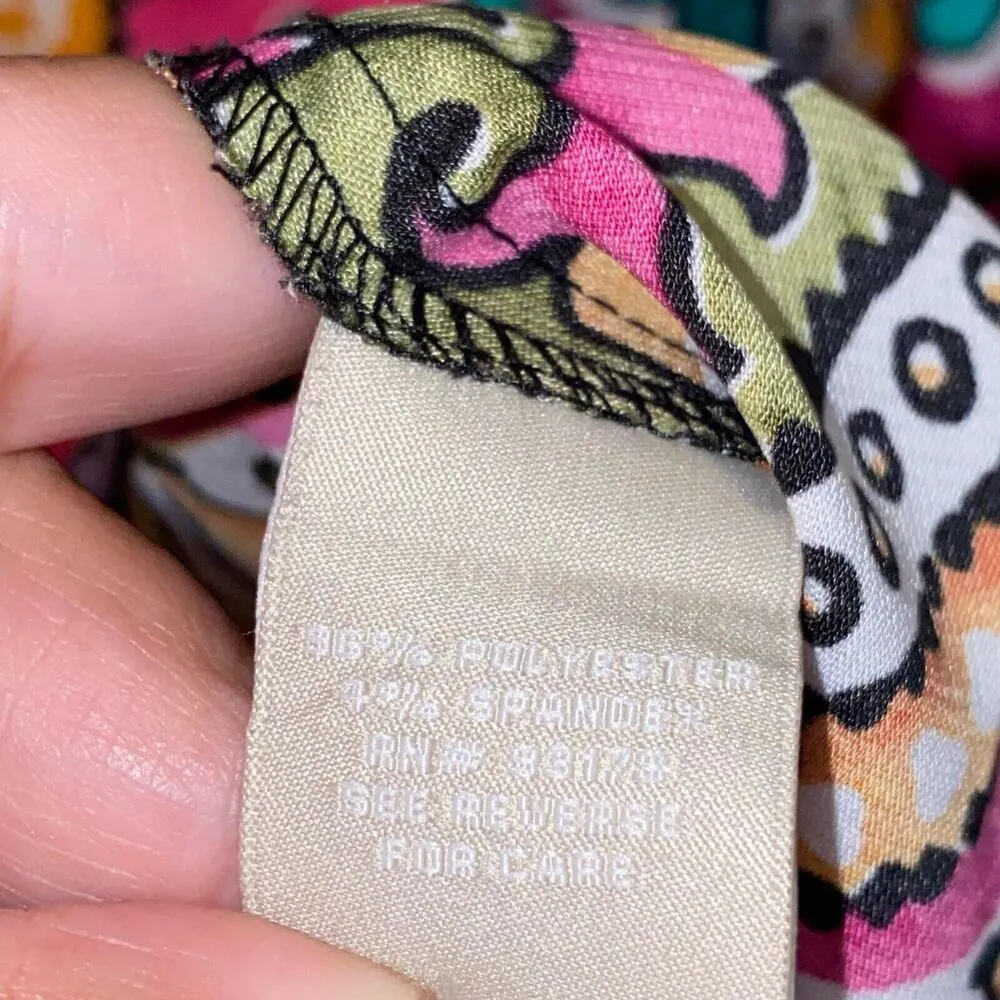 JOAN VASS Mandala Dress Large Cold Shoulder Swing A-Line Large Vibrant Color - Image 5