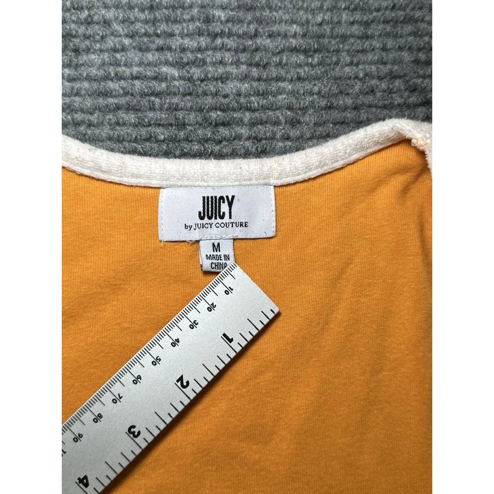 Juicy Couture Medium Women's Towel Terry Midi T-shirt Dress Orange‎ - Image 3