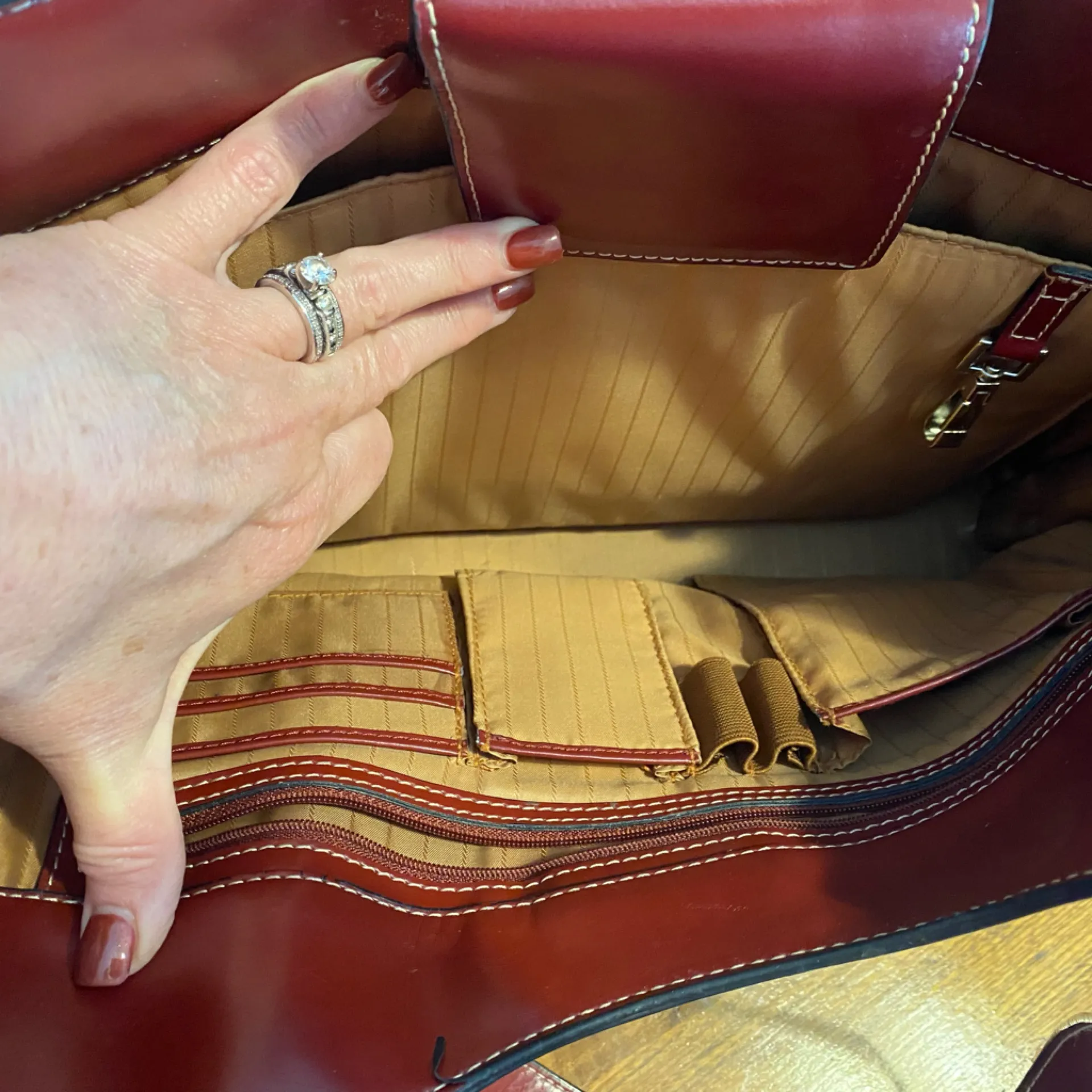 VINTAGE FEANKLIN COVEY TOTE Red - Image 7