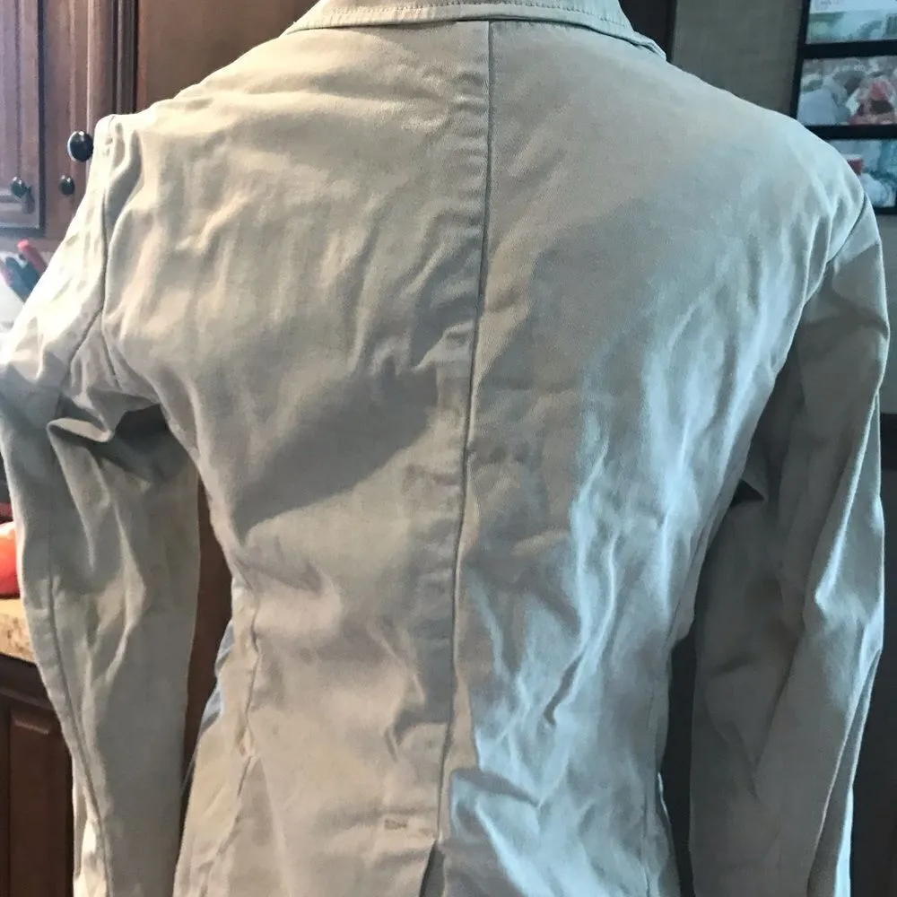 American Ridge Beige Blazer Women's Size Medium Tan - Image 8