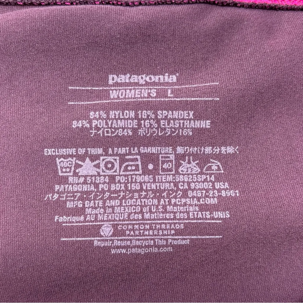 Patagonia Pliant Side Hike Skirt Pink and Purple Mini Skort Size L - Image 10