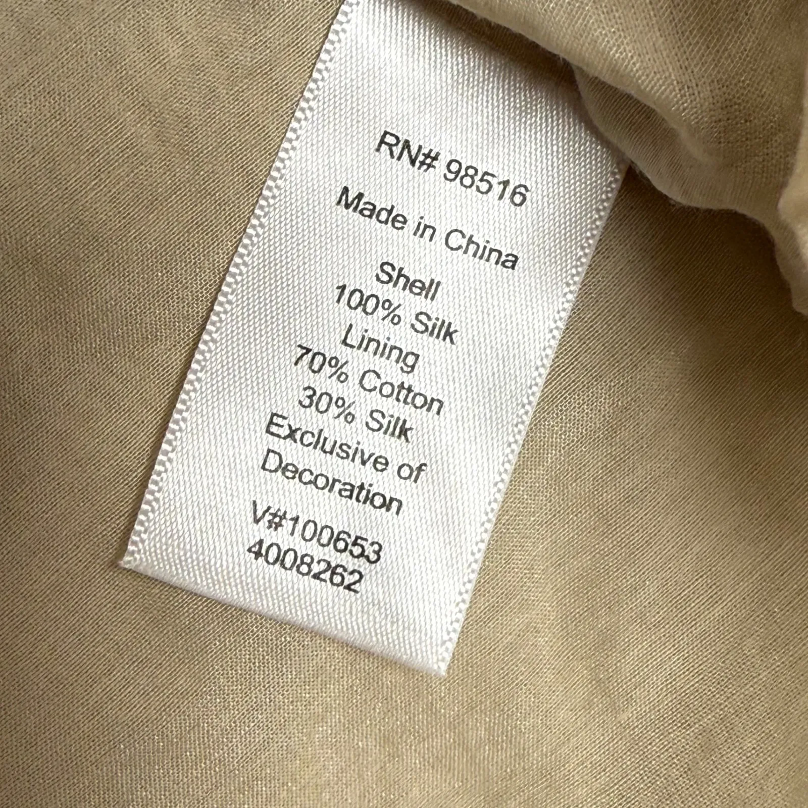 Coldwater Creek Silk Tank Top Beaded Neckline Sleeveless Blouse Women's L - Image 5