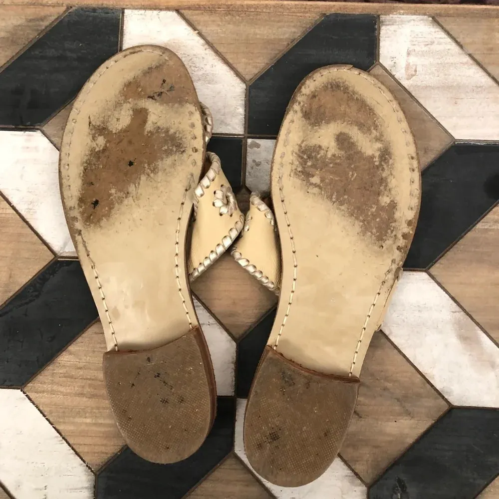 Jack Rogers‎ Hamptons Leather Sandal In Beige Tan - Image 8