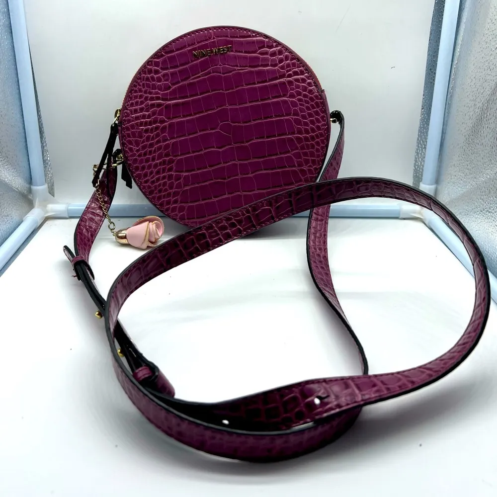 NINE WEST round purple crossbody bag - Image 3