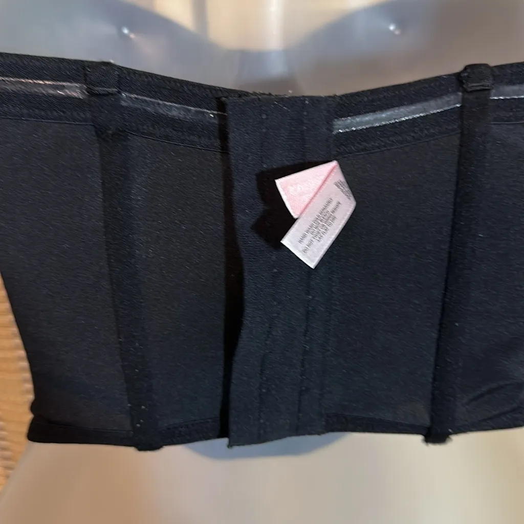 Victoria's Secret Vintage Y2K Black Velvet Strapless Corset Top 34B - Image 12