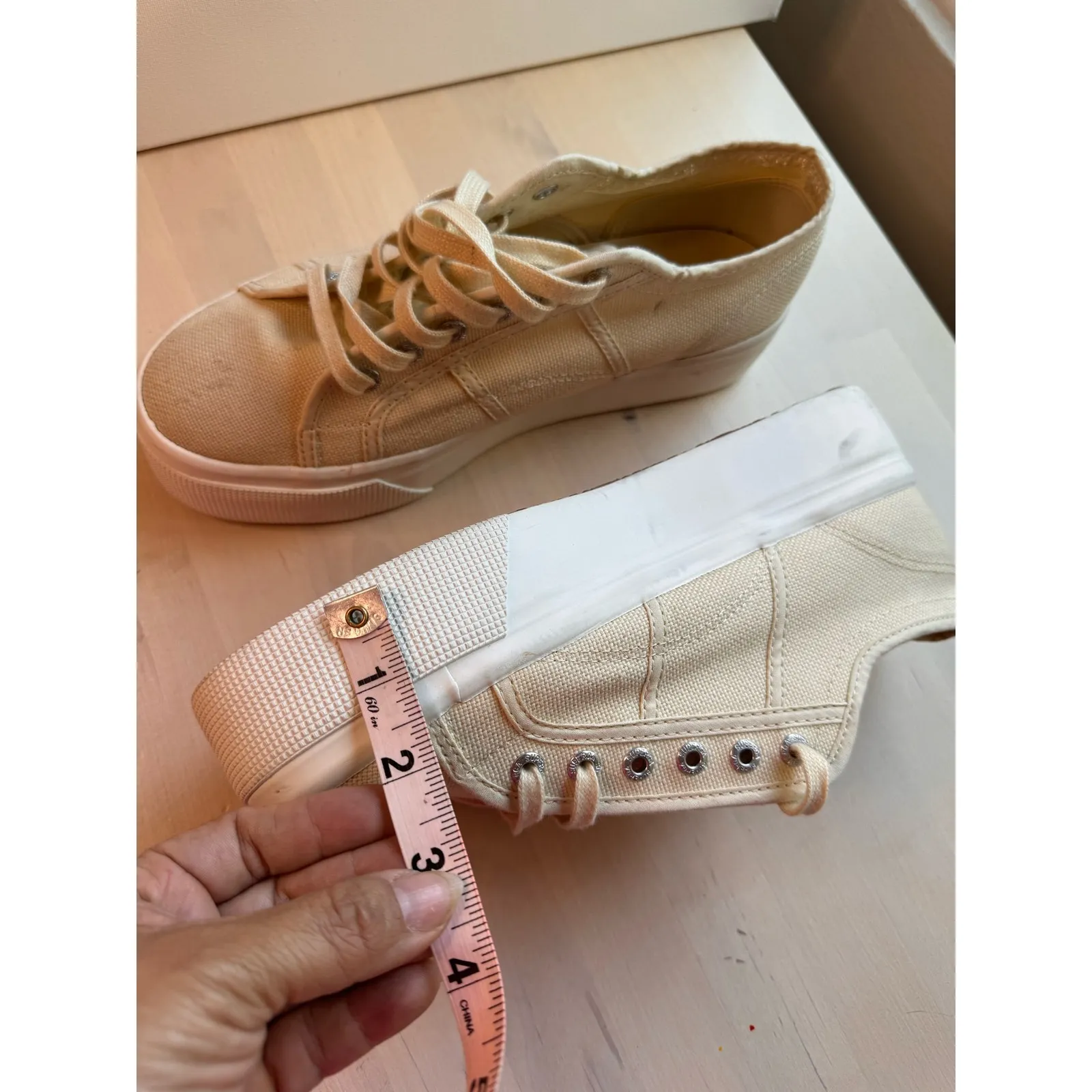 SUPERGA 2750 PLATFORM SNEAKERS CAMEL size 41.5 / US 10 - Image 9