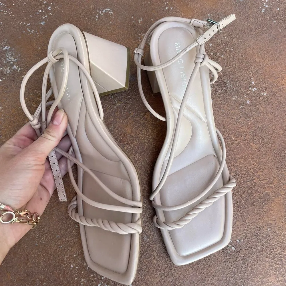 Marc fisher beige strappy heels 
Basically new - Image 3