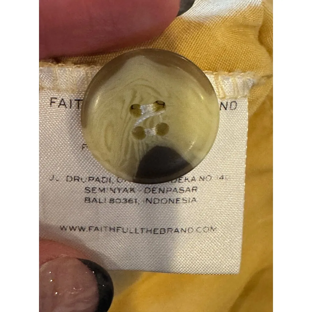 Faithfull The Brand Dress Women 4 Yellow Lemon Sorbet Blohm Midi Boho Cottage - Image 11