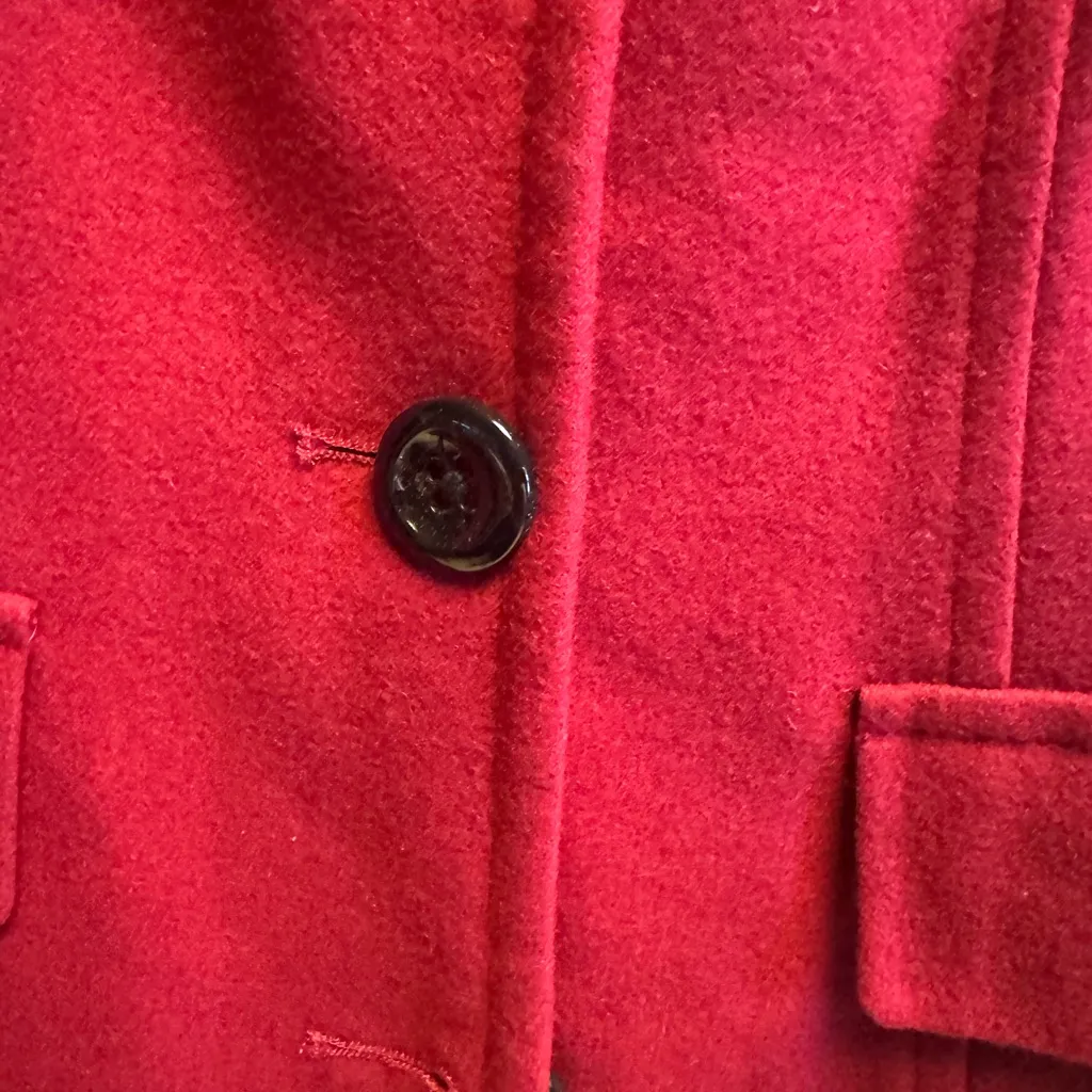 London Fog Women's Vibrant Red Pea Coat - Image 3