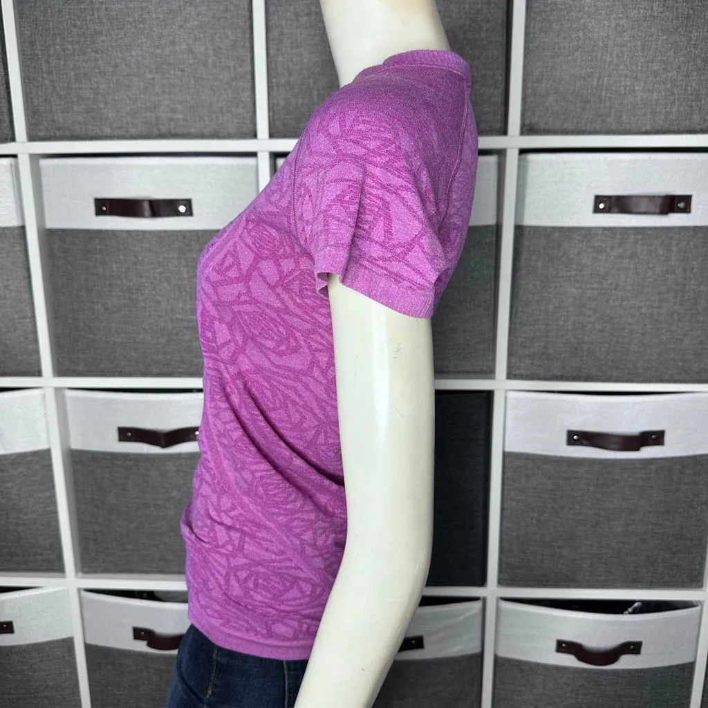 Lululemon Swiftly Tech Short Sleeve Crew Heathered Regal Plum Size 6 - Image 10
