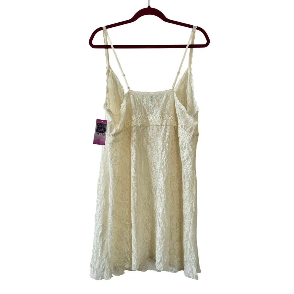 Hanky Panky Plus Ivory Lace Babydoll Teddy Lingerie Sleepwear Women’s Size 3X - Image 3