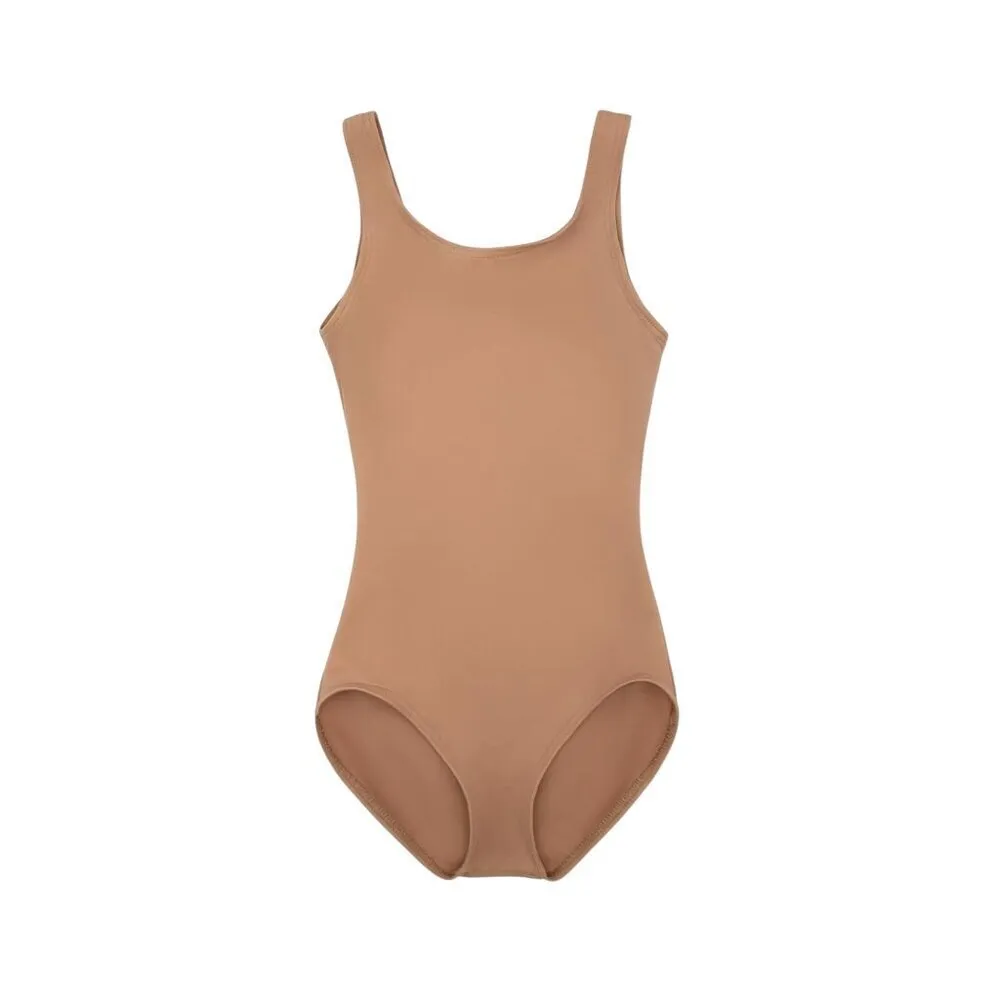 Capezio Women's Medium Leotard Team Basic Tank Light Suntan Dance‎ Tan - Image 3