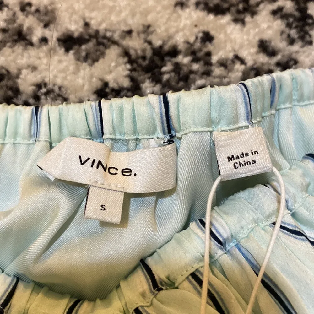 Vince Mint Green Stripe Gauze Panel Skirt size Small - Image 4