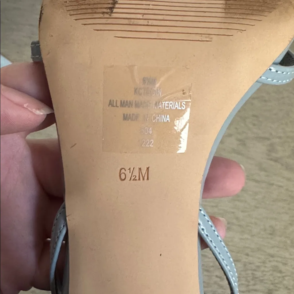 Calvin Klein Light Blue Strappy Sandals Size 6.5 - Image 7