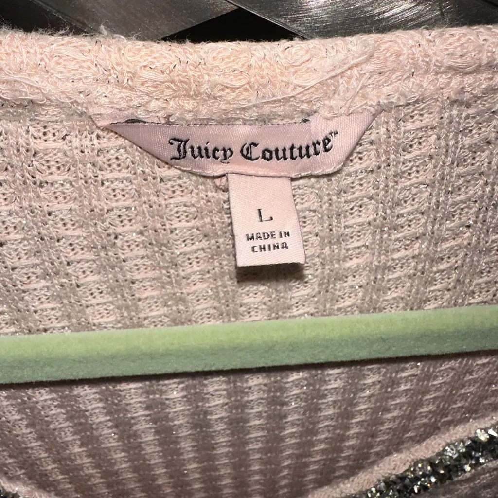 Distressed Juicy Couture V-neck Sweater - Image 3