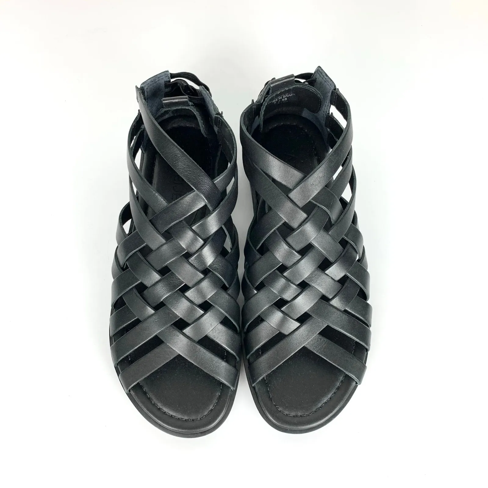 A7EIJE New York Womens Flint Woven Sandals Gladiator Open Toe Black Size 7 - Image 2