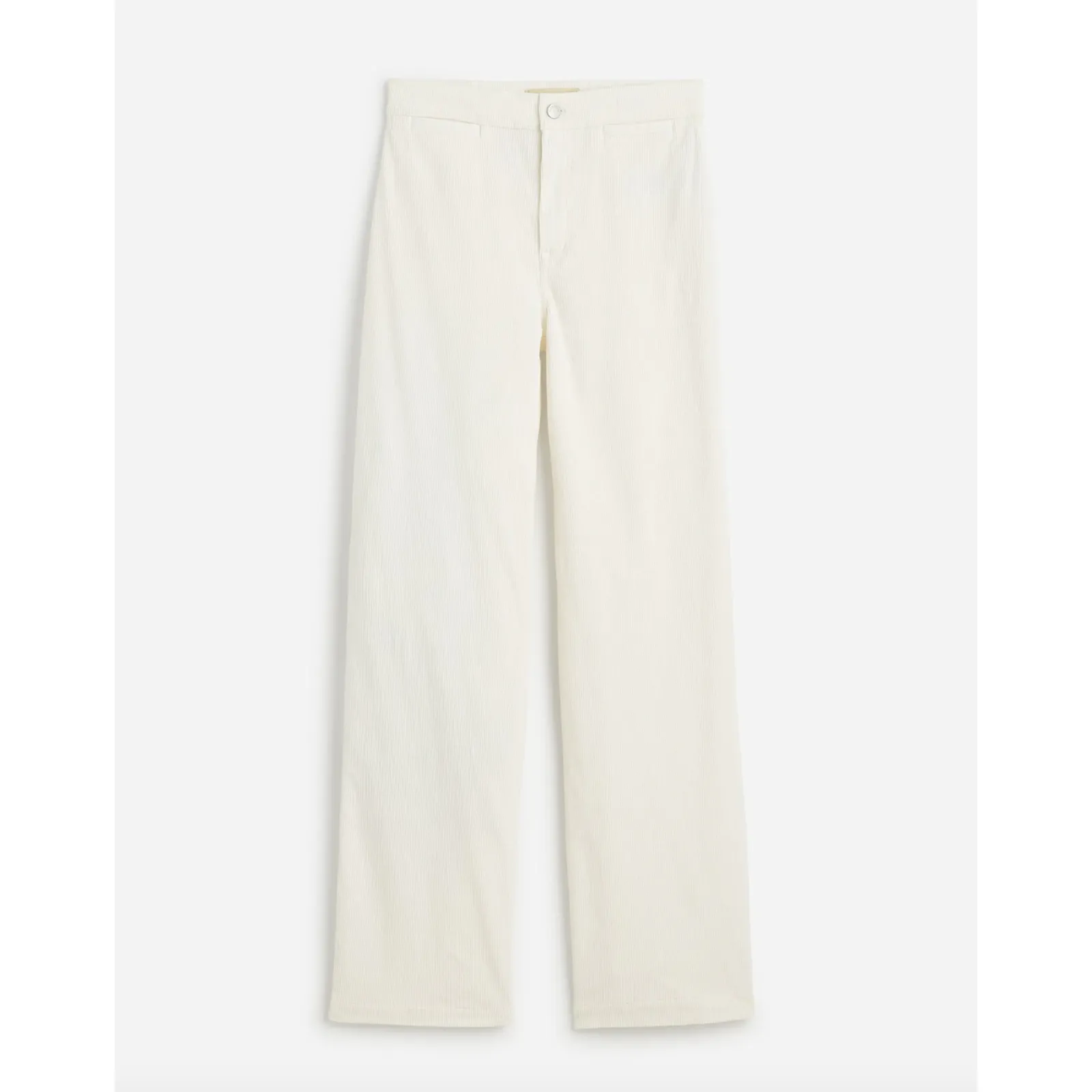 Madewell The Emmett Wide Leg Pant Corduroy Welt Pocket High Rise Ivory US 31 NWT - Image 5