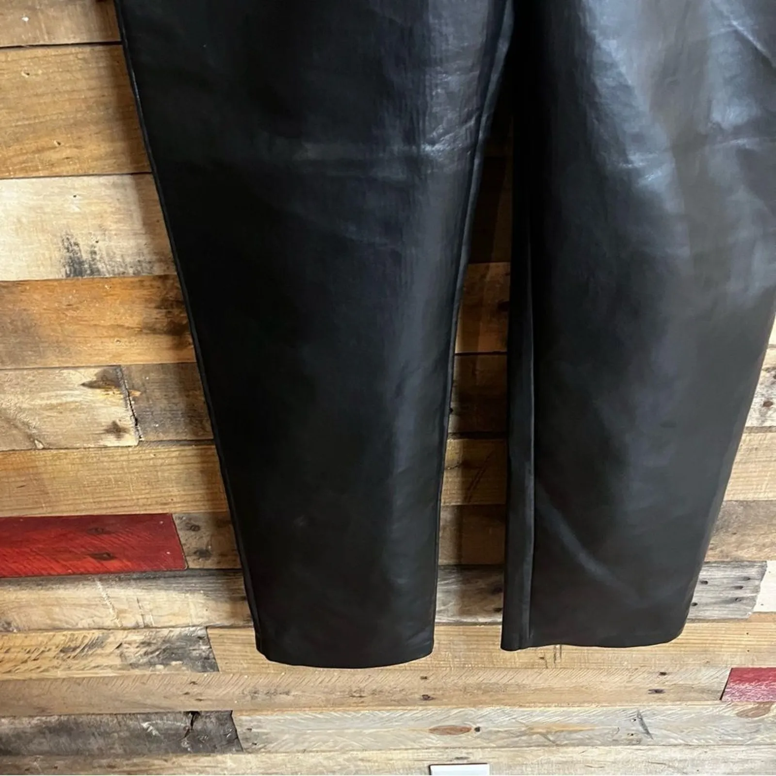 Aritzia‎ Wilfred The Melina Pant Black Vegan Leather Pants Size 8 - Image 8