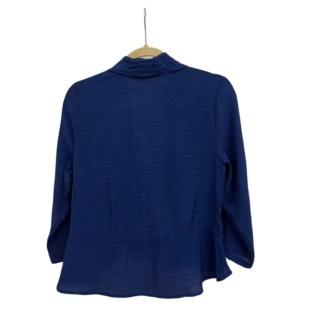 Fresh Produce Lightweight Moonlight Blue Layering Blazer Cardigan Size XS - Image 2