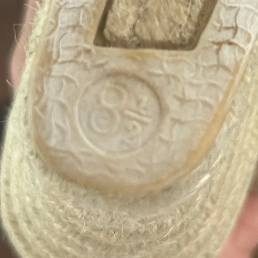 Talbots Collection Linen Bow Wedge Espadrille Sandal Peep Toe Slingback Shoe 8.5 - Image 9