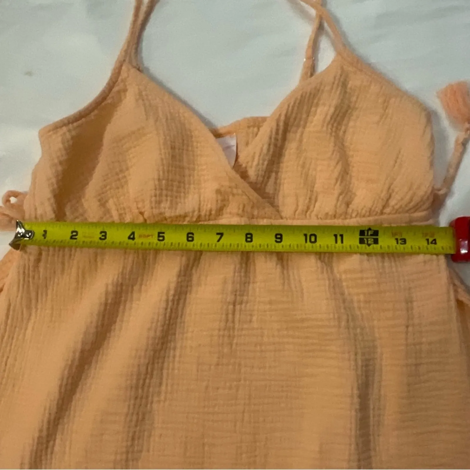 Xhilaration Peach Coverup M Resortwear Bohemian Swim Mermaid Vacation Beach - Image 6