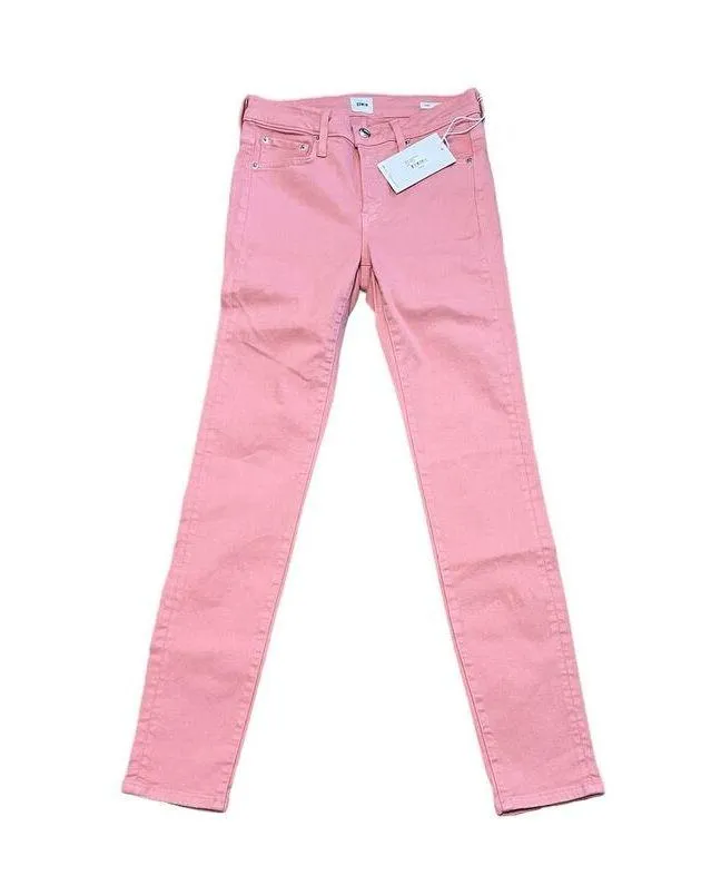 Edwin Pixie 9" Mid Rise Skinny Stretch Jeans in Petal Size 25 x 28 NWT Pink - Image 9