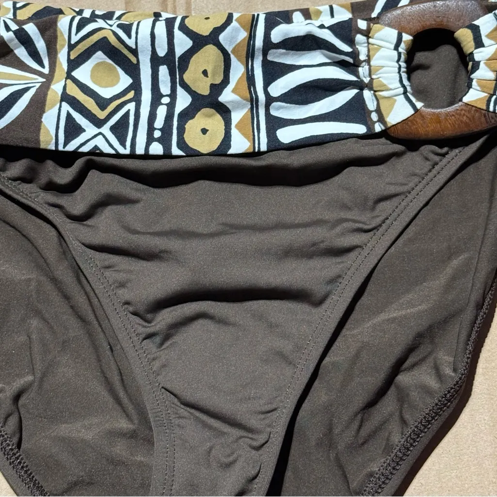 Women’s Size 14 La Blanca By Rod Beattie Brown Swim Bikini Bottom NWT - Image 2