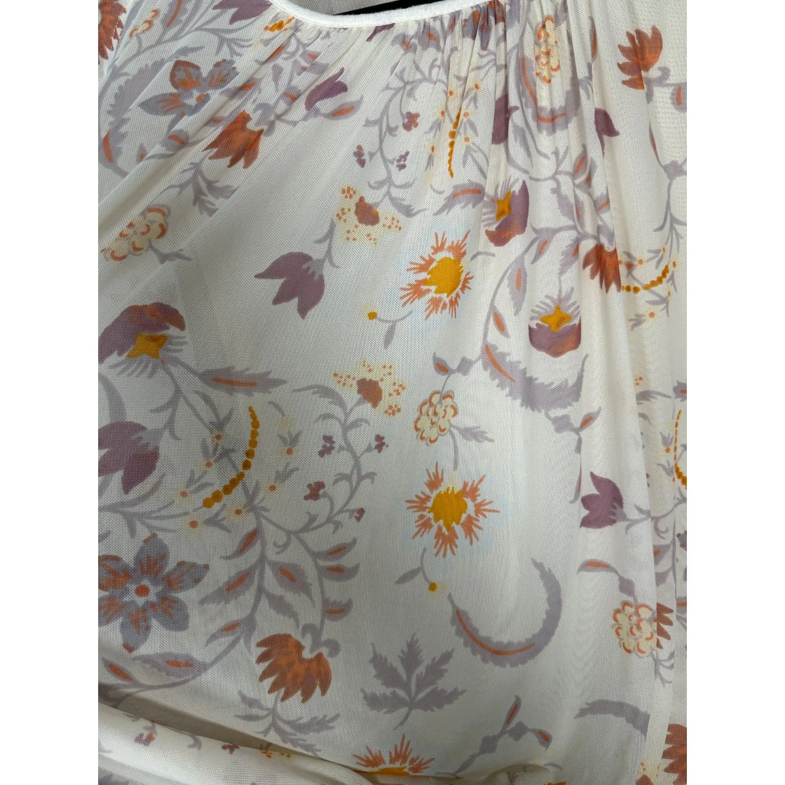 Free People Wildflower Honey Floral Cream Blouse Size Small - Image 5