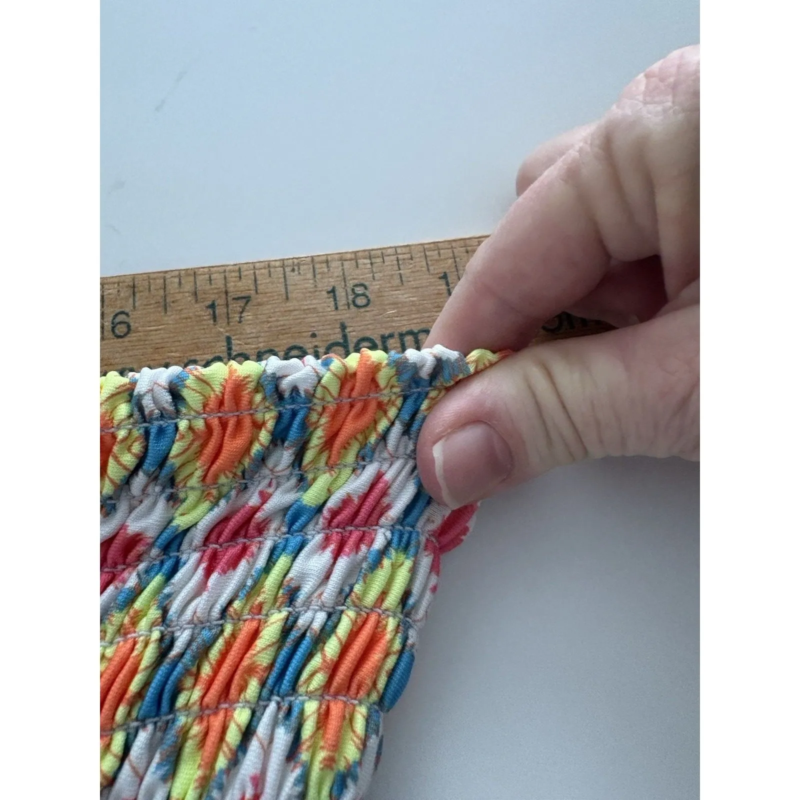 Lucky In Love Feeling Groovy Skort Skirt L Yellow Pink Smocked Golf Pickleball * Size L - Image 9