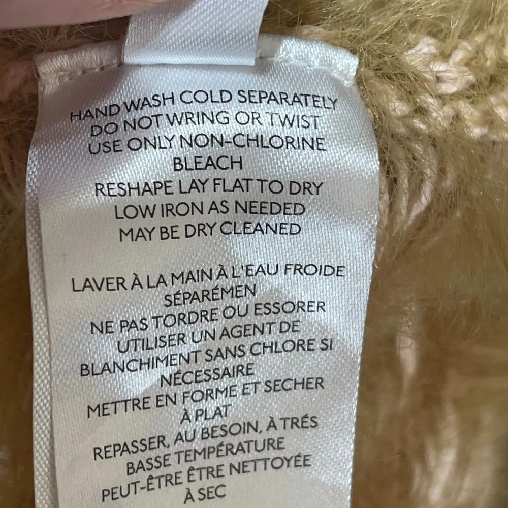 Kimchi Blue Meo Cardigan Fuzzy Animal Print Pink Tan Size M Medium - Image 9