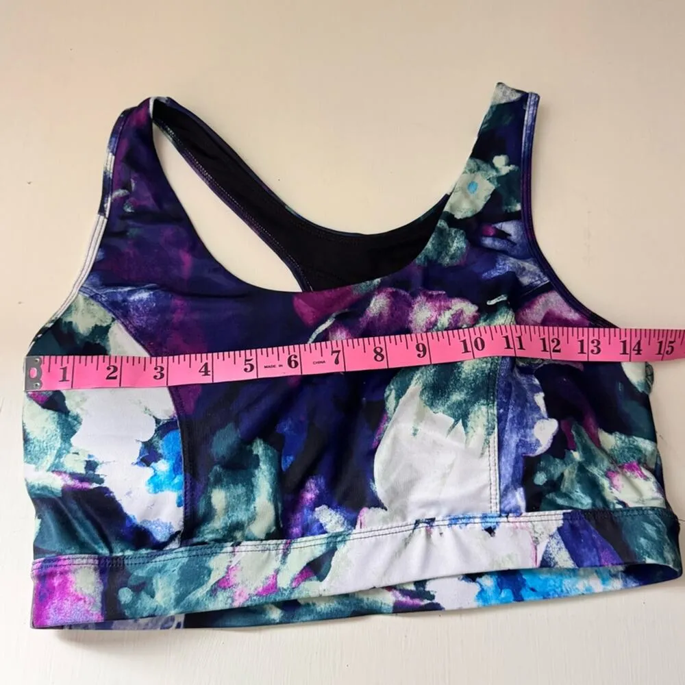 Tek Gear  Women's Athletic Sporty  Racerback Floral Print Sports Bra  Sz XL - Image 9
