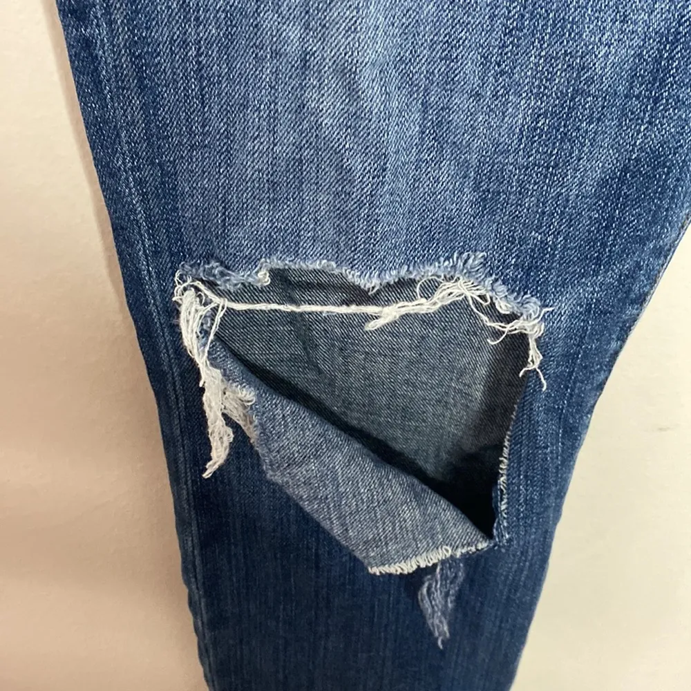 Current Elliott the stiletto windmill destroy slim jeans busted knee size 25 - Image 8
