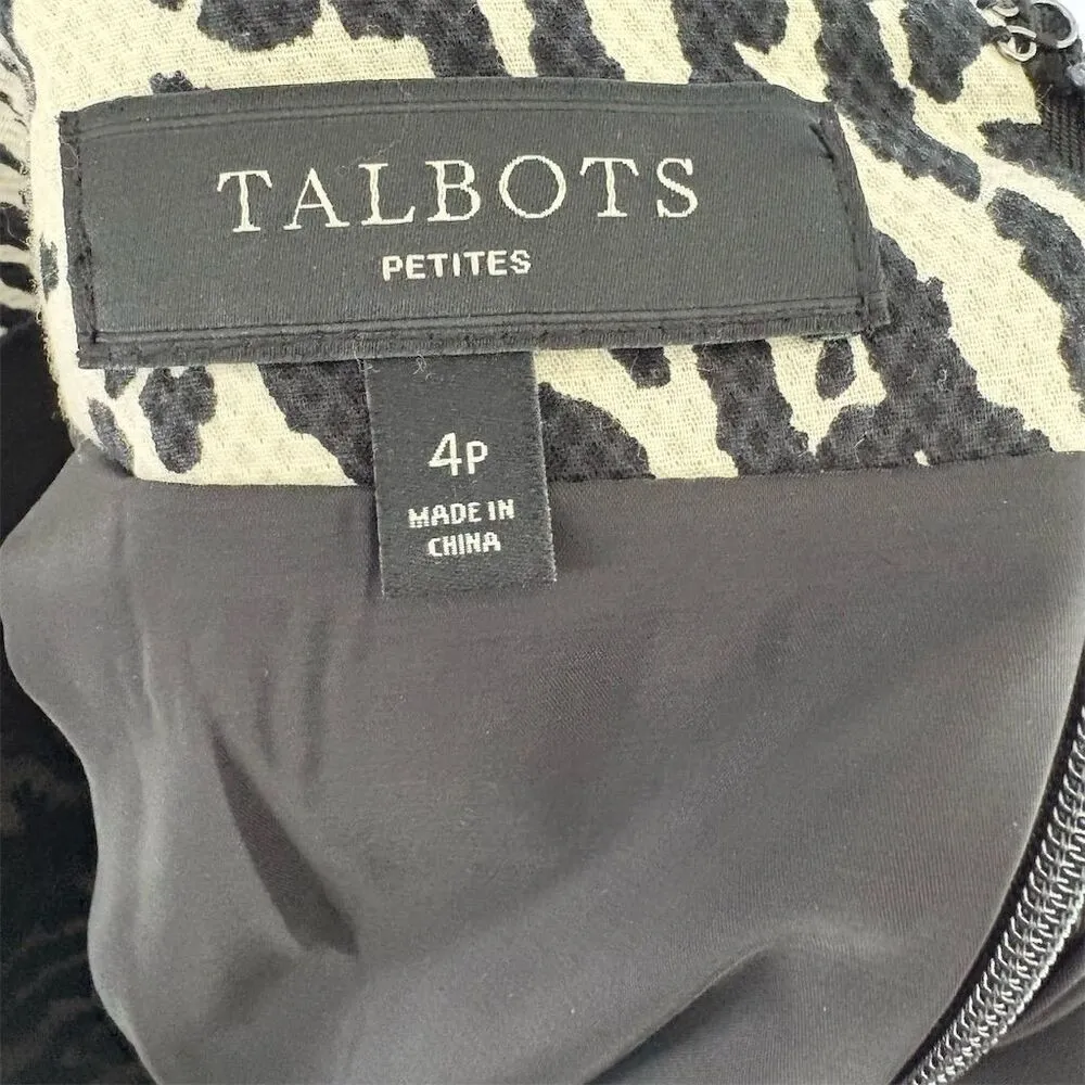 Talbots Petites Animal Print Pencil Skirt Size 4 Knee Length Multicolor - Image 3