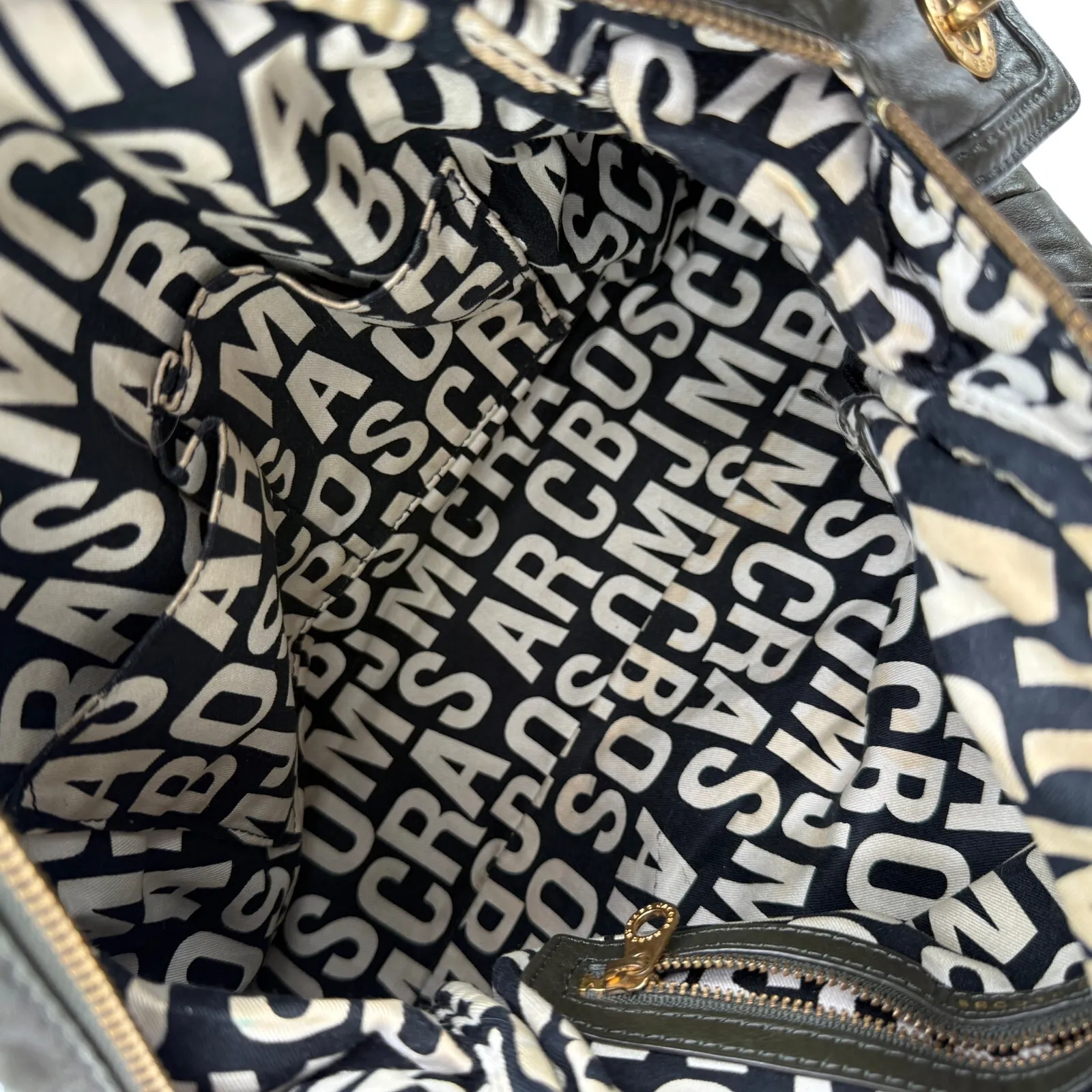 Marc By Marc Jacobs Olive Green Leather Satchel Handbag - Image 4