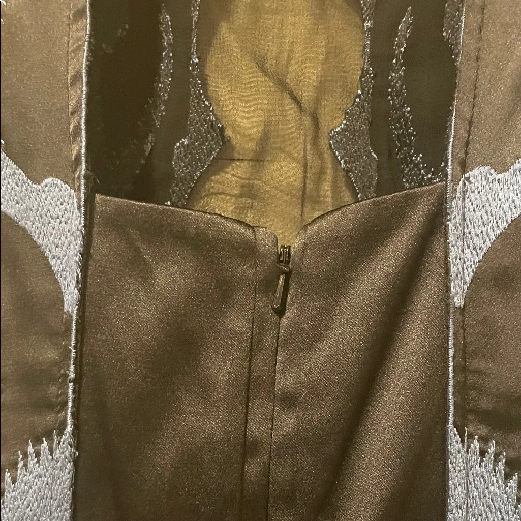 Womens Reiss Zuma Short Brocade Ikat Dress - Image 4