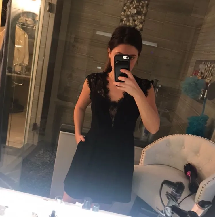 BCBGeneration Black Formal Dress With Lace Details - Image 4