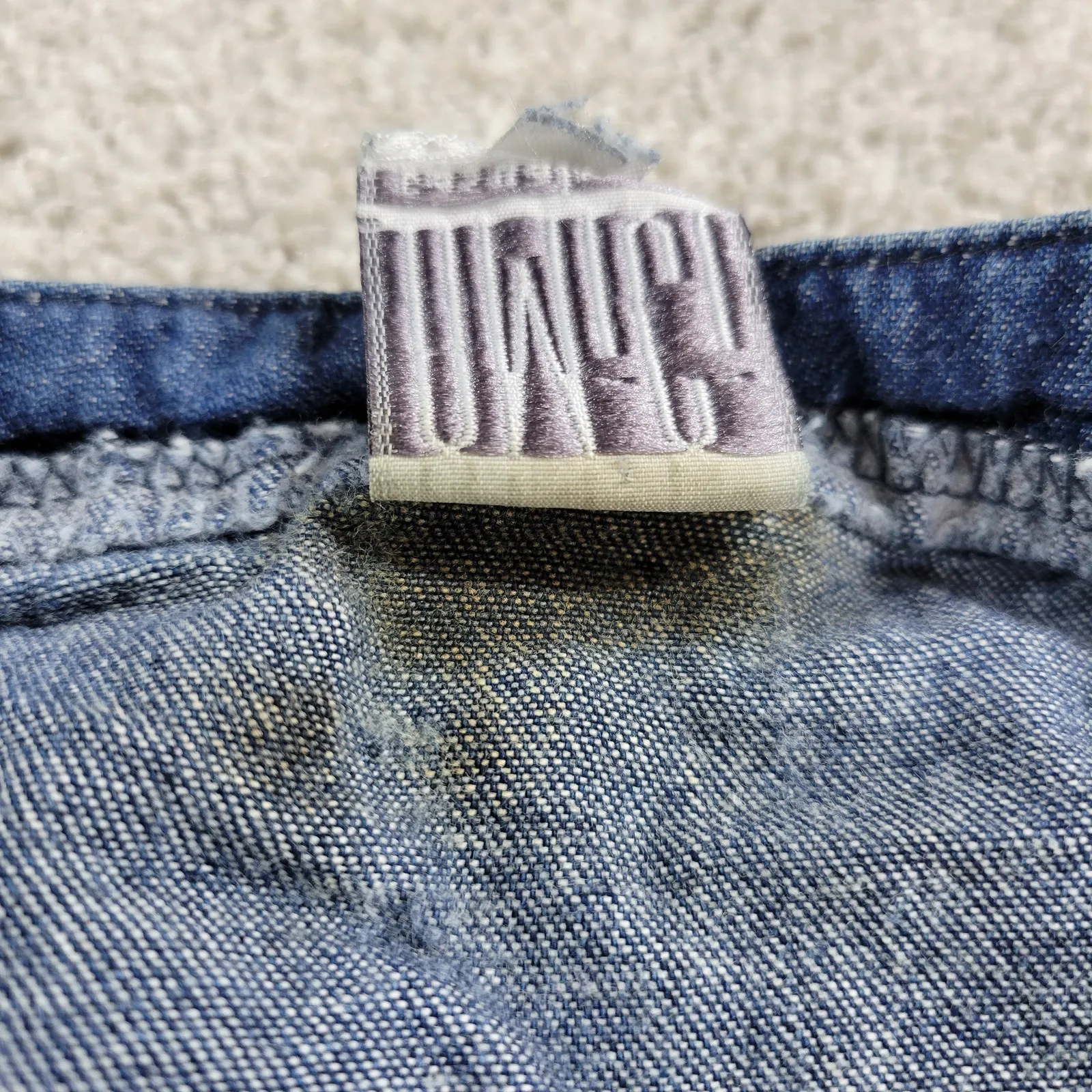 VTG Amici Jean Skirt‎ Womens 8 Blue Denim Drop Waist Tiered Rodeo Western 90s - Image 11