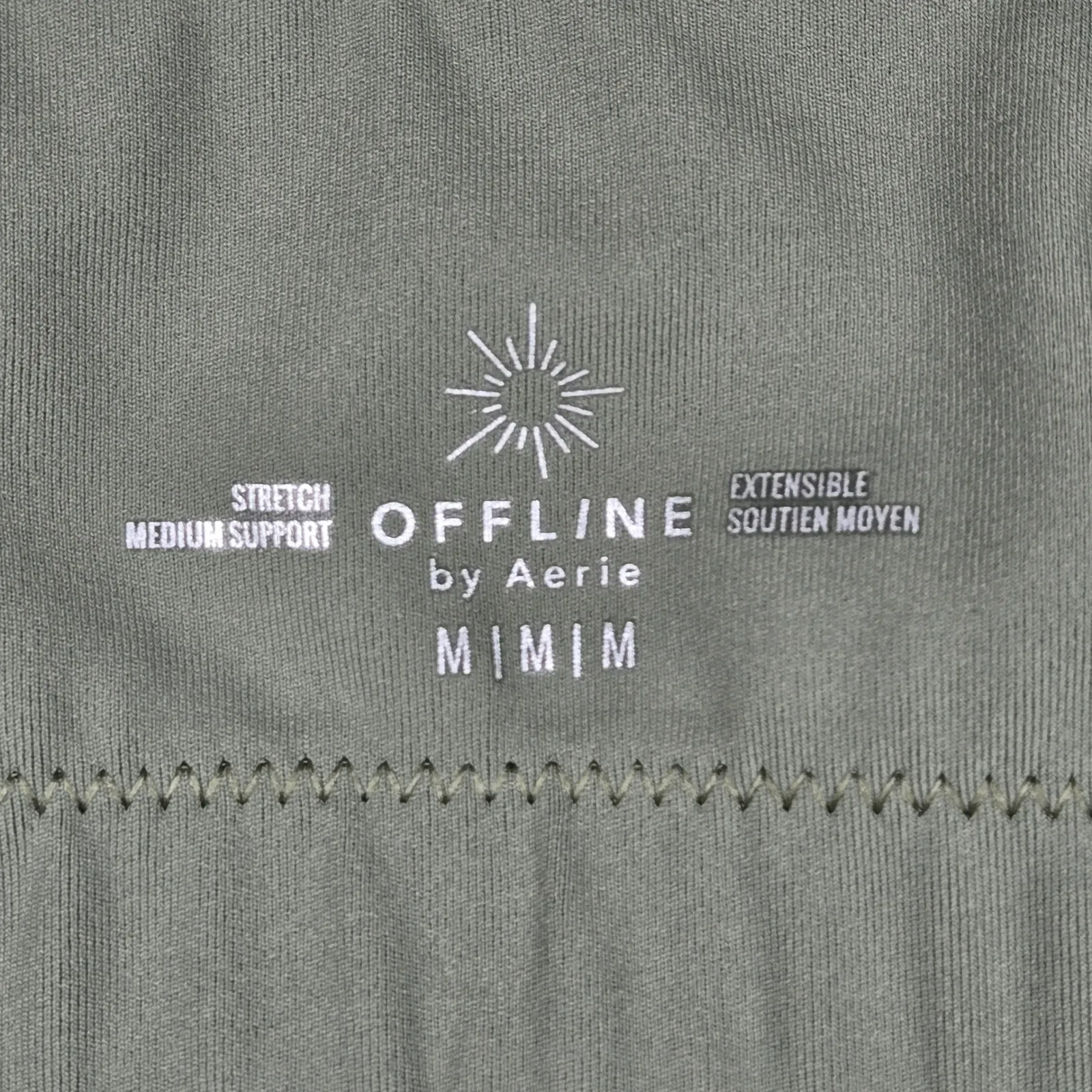 Aerie Offline Sports Bra Medium Support Floral Print Green Blue Women's M - Image 6