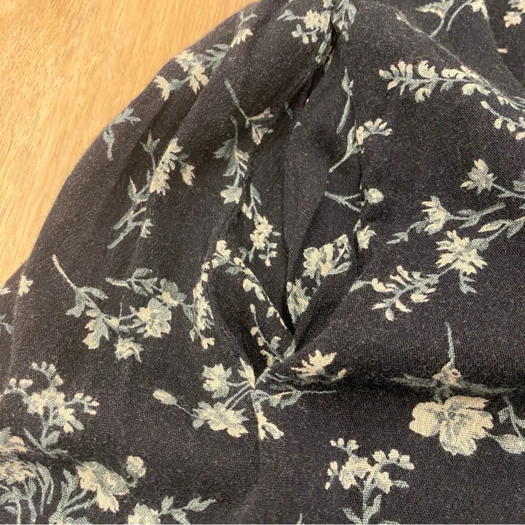 🌟DENIM & SUPPLY 🌟 RALPH LAUREN FLORAL PRINT BABYDOLL MINI DRESS BLACK SZ XS - Image 6