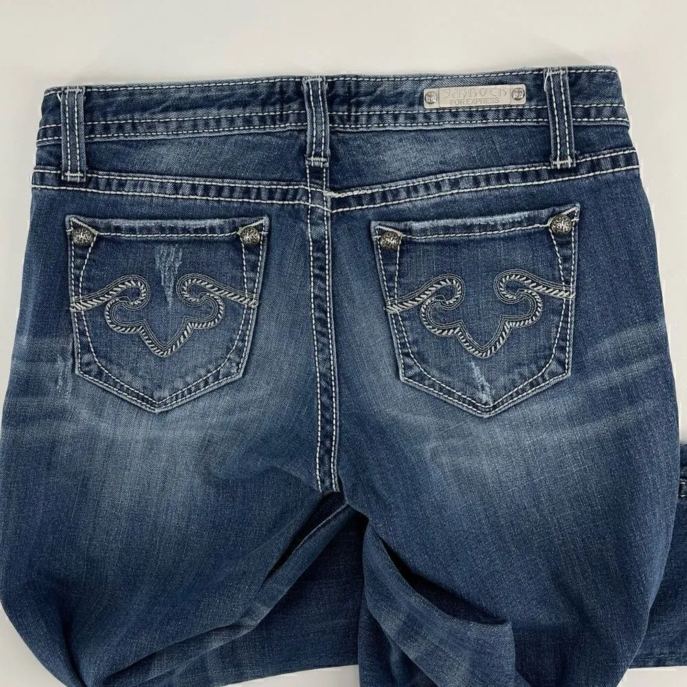 Express Rerock Low Rise Cropped Skinny Jeans - 2 - Image 5